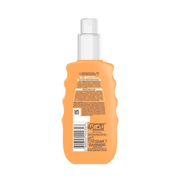 Kids Classic Spray SPF50 Back of pack